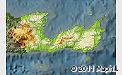 Physical Map of Lasithi, darken