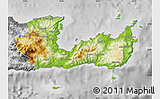 Physical Map of Lasithi, desaturated