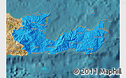 Political Map of Lasithi, satellite outside