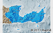 Political Map of Lasithi, semi-desaturated
