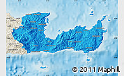 Political Map of Lasithi, shaded relief outside