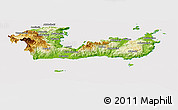 Physical Panoramic Map of Lasithi, cropped outside