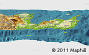 Physical Panoramic Map of Lasithi, satellite outside