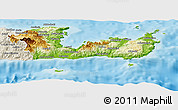 Physical Panoramic Map of Lasithi, shaded relief outside