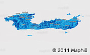 Political Panoramic Map of Lasithi, cropped outside