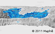 Political Panoramic Map of Lasithi, desaturated