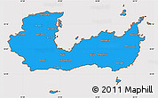 Political Simple Map of Lasithi, cropped outside
