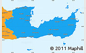 Political Simple Map of Lasithi