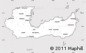 Silver Style Simple Map of Lasithi, cropped outside