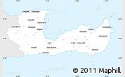 Silver Style Simple Map of Lasithi, single color outside