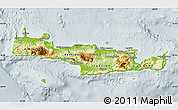 Physical Map of Kriti, lighten, semi-desaturated