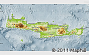 Physical Map of Kriti, semi-desaturated