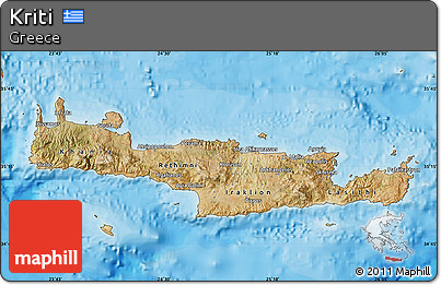 Satellite Map of Kriti, political outside