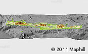 Physical Panoramic Map of Kriti, darken, desaturated