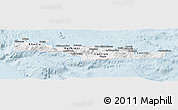 Silver Style Panoramic Map of Kriti, single color outside