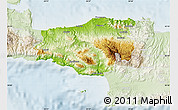 Physical Map of Rethimni, lighten