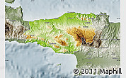 Physical Map of Rethimni, semi-desaturated