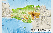Physical Map of Rethimni, shaded relief outside