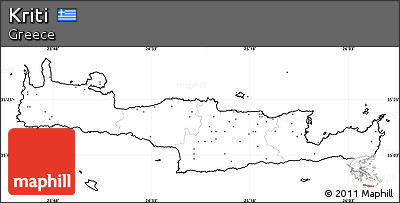 Blank Simple Map of Kriti, no labels