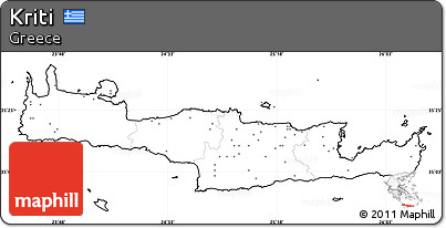 Blank Simple Map of Kriti, no labels