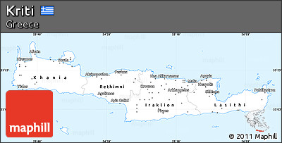Classic Style Simple Map of Kriti