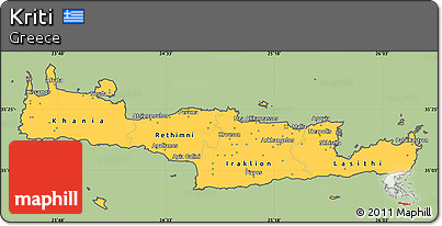 Savanna Style Simple Map of Kriti, cropped outside