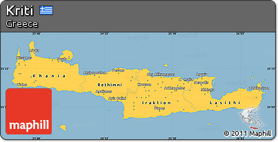 Savanna Style Simple Map of Kriti