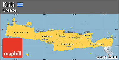 Savanna Style Simple Map of Kriti