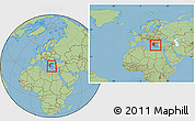 Savanna Style Location Map of Greece, within the entire continent