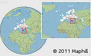 Savanna Style Location Map of Greece, highlighted continent, within the entire continent