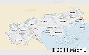 Classic Style 3D Map of Makedonia, single color outside