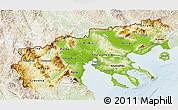 Physical 3D Map of Makedonia, lighten