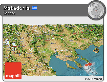 Satellite 3D Map of Makedonia