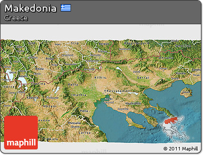 Satellite 3D Map of Makedonia