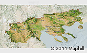 Satellite 3D Map of Makedonia, lighten