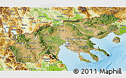 Satellite 3D Map of Makedonia, physical outside