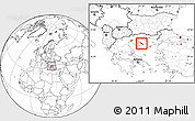 Blank Location Map of Agion Oros