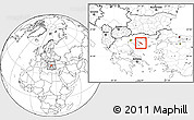 Blank Location Map of Agion Oros