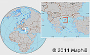 Gray Location Map of Agion Oros