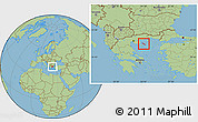 Savanna Style Location Map of Agion Oros