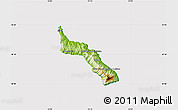 Physical Map of Agion Oros, cropped outside