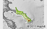 Physical Map of Agion Oros, desaturated