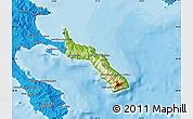 Physical Map of Agion Oros, political outside