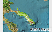 Physical Map of Agion Oros, satellite outside