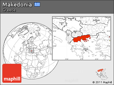 Blank Location Map of Makedonia