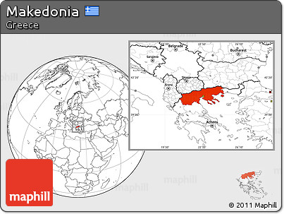 Blank Location Map of Makedonia