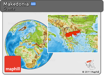 Physical Location Map of Makedonia