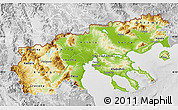 Physical Map of Makedonia, lighten, desaturated