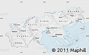 Silver Style Map of Makedonia, single color outside