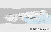 Gray Panoramic Map of Makedonia, single color outside